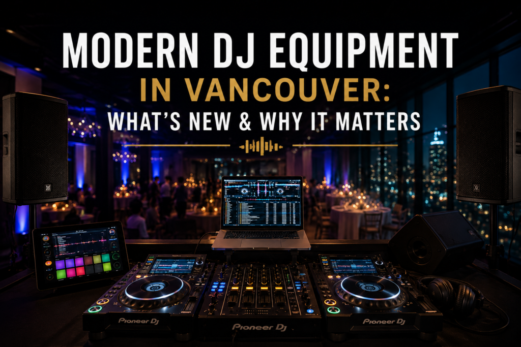 Modern DJ equipment in Vancouver 