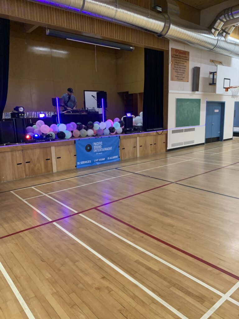 High School DJ Vancouver school dance setup
