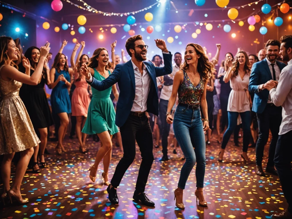 party dance floor with professional dj entertainment