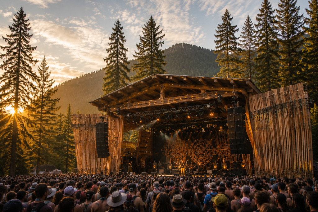 BC festival permanent stage infrastructure Shambhala