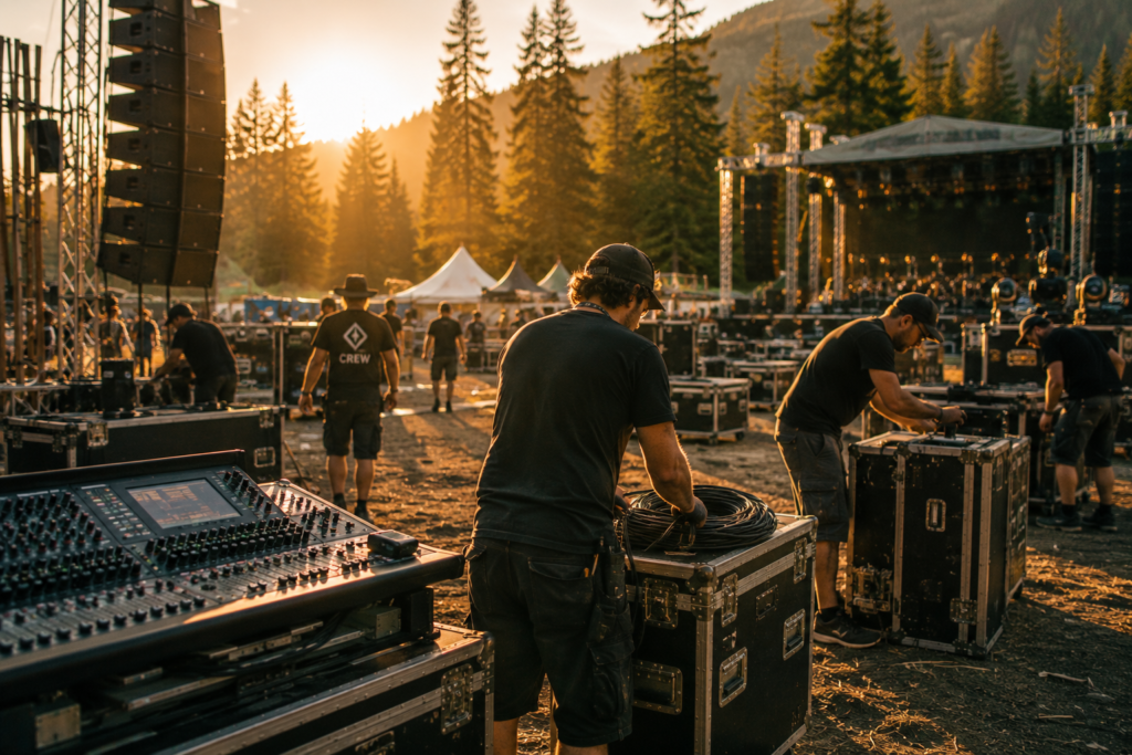 BC festival permanent stage infrastructure Shambhala