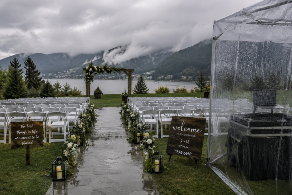 outdoor wedding rain plan Vancouver 
