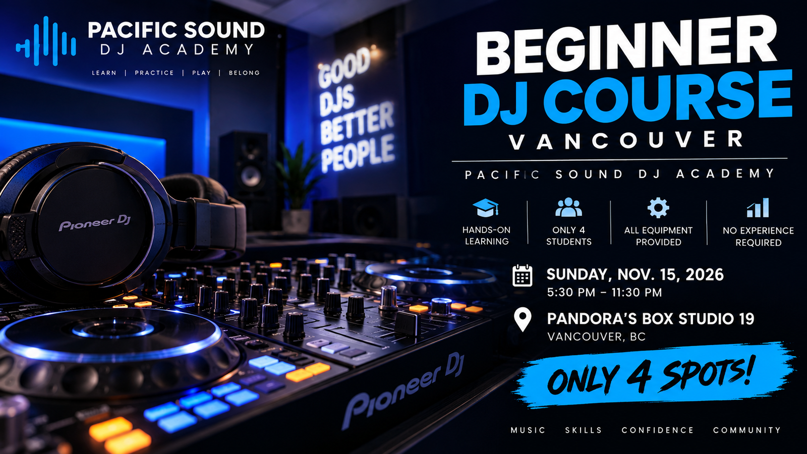 beginner DJ course Vancouver